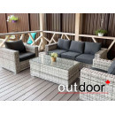 Комплект мебели из ротанга OUTDOOR Флорида (3-местный диван, 2 кресла, стол), у/п, светлый микс Комплект мебели из ротанга OUTDOOR Флорида (3-местный диван, 2 кресла, стол), у/п, светлый микс