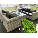 Комплект мебели из ротанга OUTDOOR Флорида (3-местный диван, 2 кресла, стол), у/п, светлый микс Комплект мебели из ротанга OUTDOOR Флорида (3-местный диван, 2 кресла, стол), у/п, светлый микс