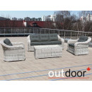 Комплект мебели из ротанга OUTDOOR Касабланка (3-местный диван, 2кресла, стол), ш/п, светлый микс Комплект мебели из ротанга OUTDOOR Касабланка (3-местный диван, 2кресла, стол), ш/п, светлый микс