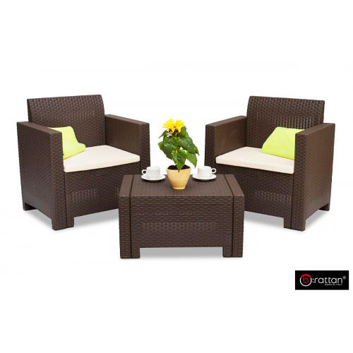 Комплект мебели NEBRASKA TERRACE Set (стол, 2 кресла), венге