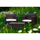 Комплект мебели NEBRASKA TERRACE Set (стол, 2 кресла), венге Комплект мебели NEBRASKA TERRACE Set (стол, 2 кресла), венге