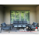 Комплект мебели OUTDOOR Торонто (3-местный диван, 2 кресла, стол), графит Комплект мебели OUTDOOR Торонто (3-местный диван, 2 кресла, стол), графит