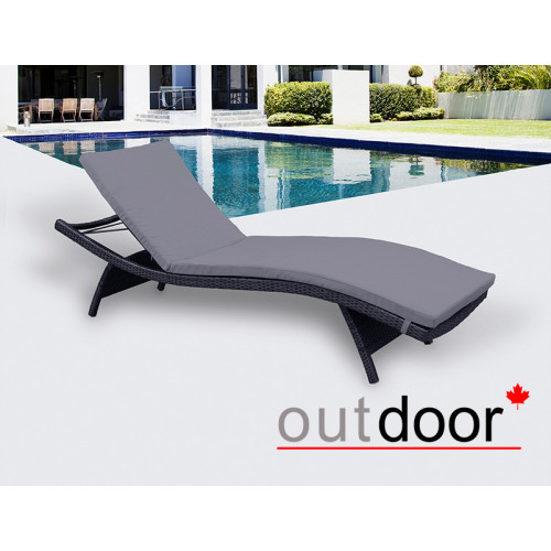 Шезлонг из ротанга OUTDOOR Палермо, графит