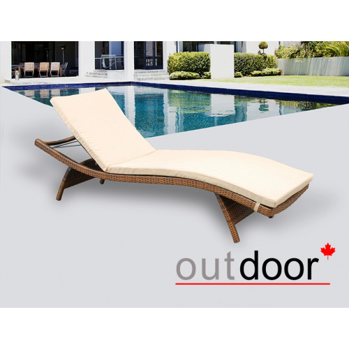 Шезлонг из ротанга OUTDOOR Палермо, коричневый