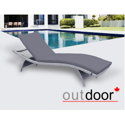 Шезлонг из ротанга OUTDOOR Палермо, светлый микс
