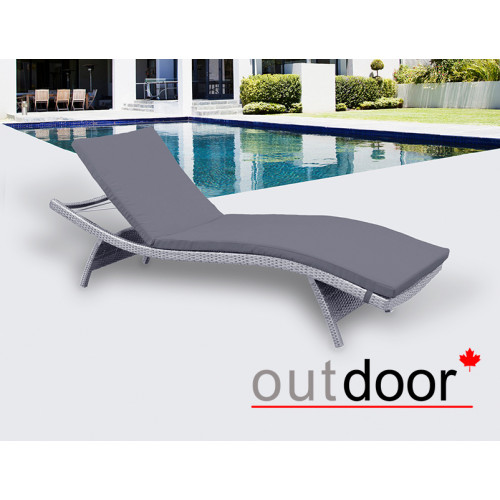 Шезлонг из ротанга OUTDOOR Палермо, светлый микс